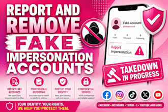 report and remove fake impersonation accounts