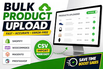 do bulk product upload to shopify magento woocommerce prestashop listing via csv