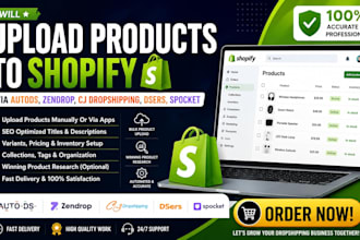 upload products to shopify via autods zendrop cj dropshipping dsers spocket