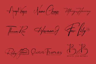 design luxury signature handwritten business logo