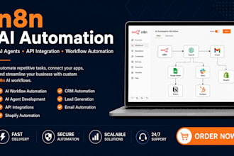 build n8n ai automation workflows al agents API integration business automation