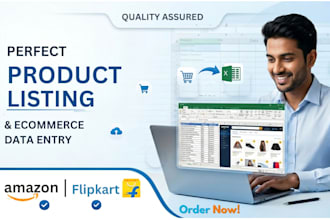 do professional product listing and ecommerce data entry