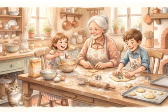 aquarell kinderbuchillustration für kinderbuch geschichtenbuch buchillustration