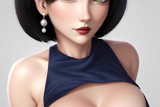 beautiful sfw women illustrations