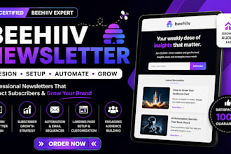 setup and manage beehiiv newsletter design beehive landing page beehiiv website