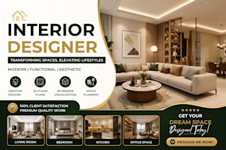 create professional interior design and space planning for your room