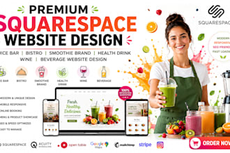 squarespace juice bar bistro smoothie brand health drink wine beverage website