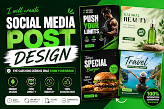 create eye catching social media post design for your business