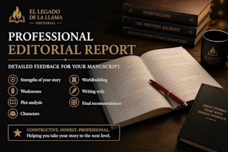 write a professional editorial report for your manuscript