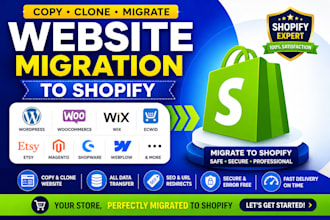 copy clone website wix wordpress woocommerce ecwid migrate to shopify migration