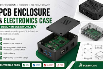 design pcb enclosure, electronics case, enclosure design 3d printing, solidworks