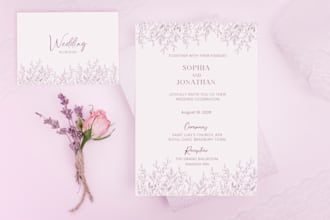 design modern minimalist wedding invitation suite