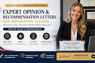 write expert opinion letter for USA immigration
