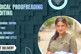 proofread and edit medical and healthcare content