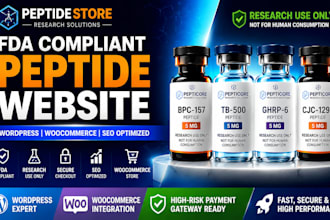 do fda compliant peptide website research wordpress woocomerce peptide website