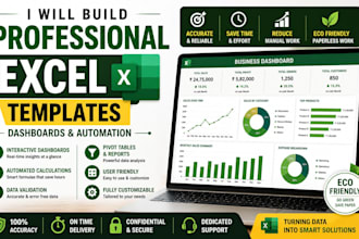build professional interactive excel templates dashboards