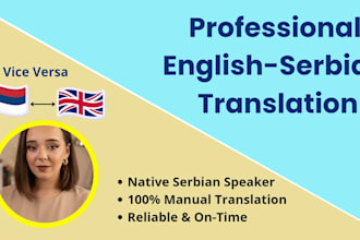 professionally translate english to serbian or vice versa
