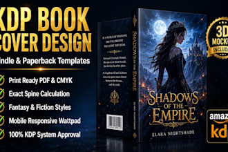 create fantasy book cover design kdp paperback cover page wattpad illustration