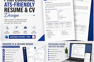 design a professional ats friendly resume and CV