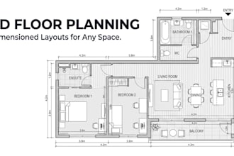 create 2d floor plans and space planning for any interior