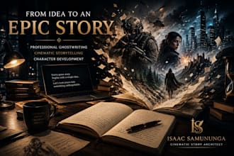 write an original novel, book or story with cinematic storytelling