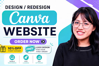 canva website design canva landing page canva website canva template design