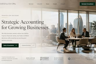 design squarespace cpa accounting firm website tax advisor website