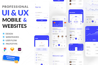 do UI UX design, website, dashboard, mobile app UI UX design