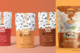 do coffee or cosmetic imported packaging pouch product label design food label