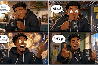 draw comic pages and comic strip illustration for print and web