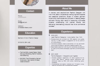 design a professional resume and executive CV