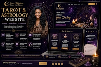 design a tarot website, psychic website, astrology spiritual coach website