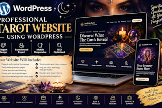 design a tarot website, psychic website, astrology spiritual coach website