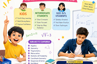 be your math tutor for kids from basic to intermediate level