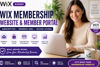 design wix membership website wix member portal wix subscription website