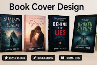 do book cover design, book cover redesign, ebook cover design, kdp book cover
