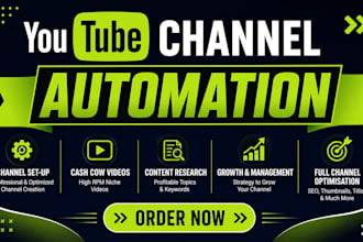 do youtube automation with cash cow faceless videos and channel management