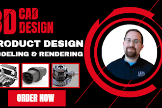 do 3d cad modeling for 3d industrial product design and 3d mechanical design