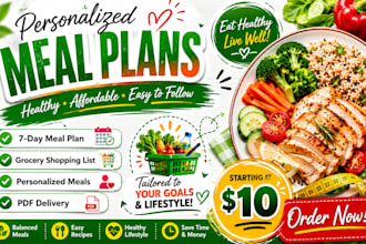 create a personalized meal plan and grocery shopping list