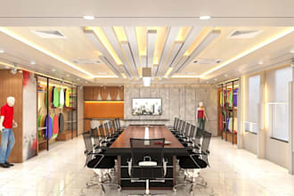 deliver modern conference room render for business,commercial interior 3d visual