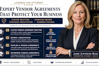draft supplier and vendor agreements for manufacturers and distributors