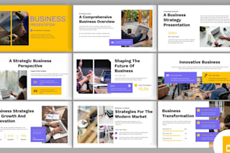 redesign marketing presentation, investor pitch deck, sales presentation design