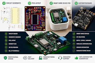 design circuit schematic, pcb layout, smart home device pcb and custom pcb board