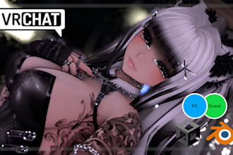 create vrchat avatar, furry avatar, anime vrchat avatar, vrc avatar for pc quest