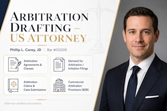 draft a legally binding arbitration agreement or commercial clause as US lawyer