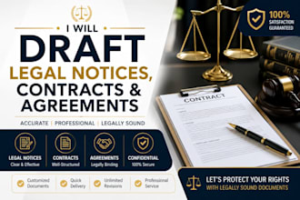 draft legal notices, contracts, agreements and petitions