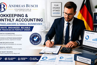 do bookkeeping and monthly accounting for small businesses in germany