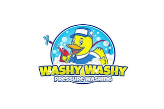 design rubber ducky logo for clean wash service