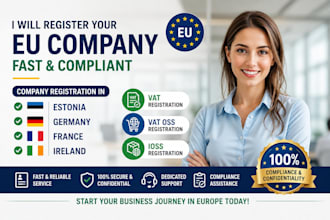 register your eu company in estonia germany france ireland with vat oss, ioss