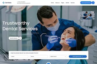 build wix dentist website prosthodontist dental practice website
